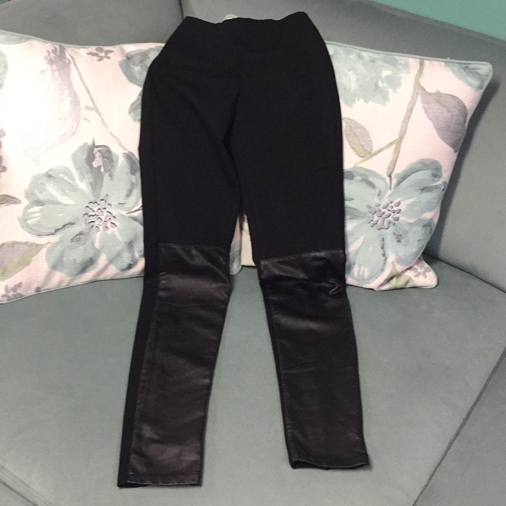 French Connection Half Leather Front Leggings - image 1